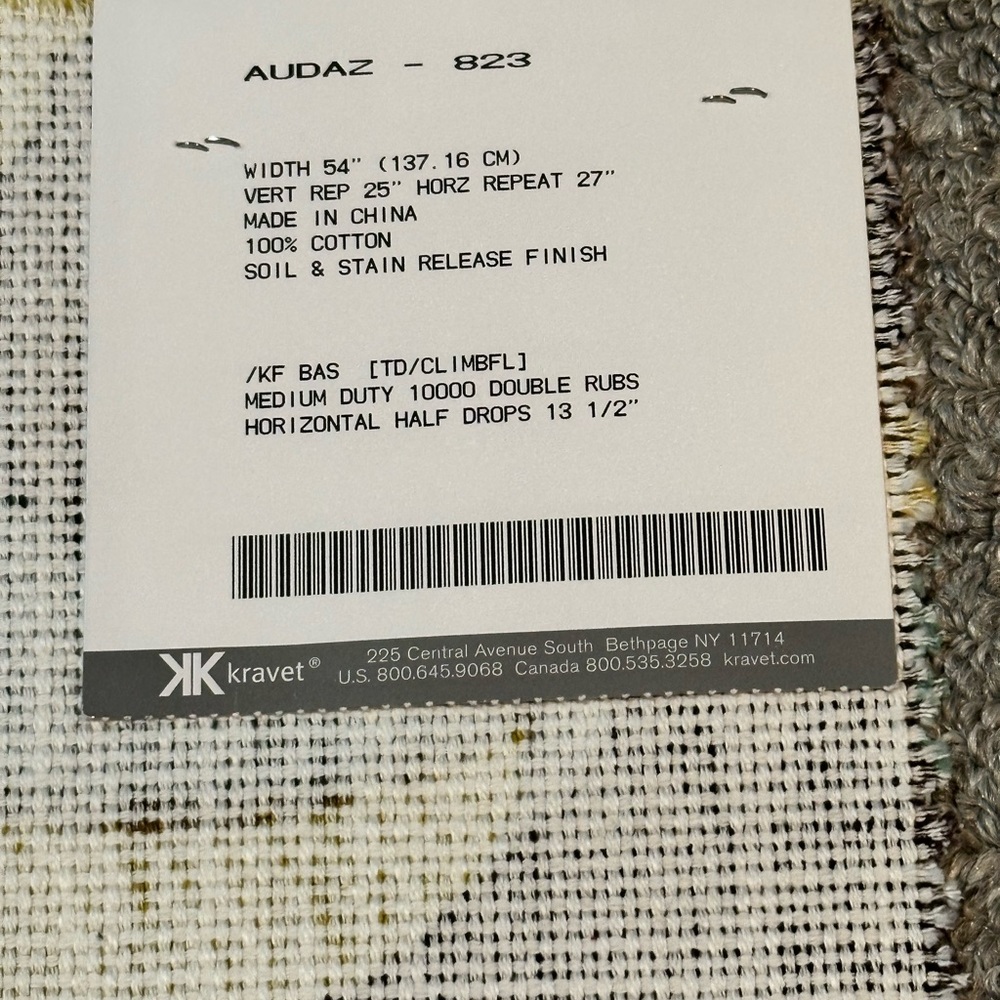 Kravet Fabric Sample Remnant Audaz 823 Cotton Whimsical Chartreuse Garden Spring - Picture 7 of 16